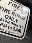 画像3: Vintage Road Street Sign FIRE IN FIRE RINGS ONLY (R260)