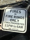 画像6: Vintage Road Street Sign FIRE IN FIRE RINGS ONLY (R260)