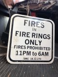 Vintage Road Street Sign FIRE IN FIRE RINGS ONLY (R260)