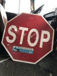 画像1: Vintage Road Street Sign STOP (R270) (1)