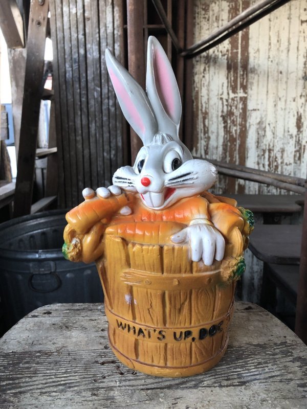 画像1: 70s Vintage Looney Tunes Bugs Bunny Coin Bank (R279)