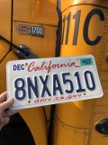 Original USA California License Plate 8NXA510 (R318)