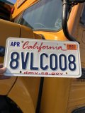 Original USA California License Plate 8VLC008 (R319)