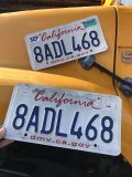 Original USA California License Plate 8ADL468 SET (R316)