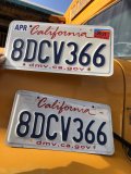 Original USA California License Plate 8DCV366 SET (R309)