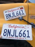 Original USA California License Plate 8NJL661 SET (R311)