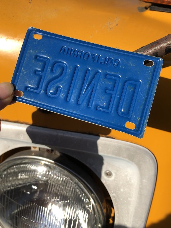 画像2: 70s Vintage California Kids Bicycle Name License Plate / DENISE (R327) 