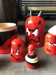 画像11: Red Devil Matryoshka Wooden Figurines (R326) 