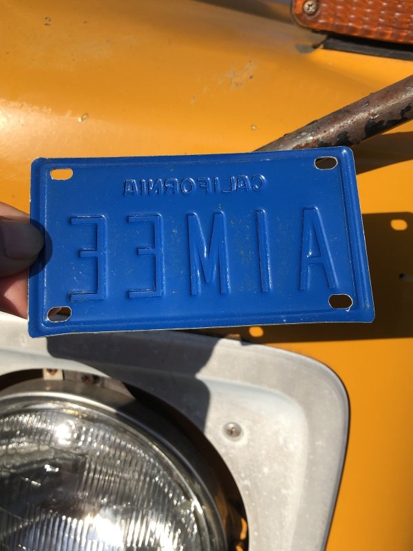 画像2: 70s Vintage California Kids Bicycle Name License Plate / AIMEE (R339) 