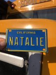 画像1: 70s Vintage California Kids Bicycle Name License Plate / NATALIE (R334)  (1)