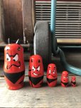 画像1: Red Devil Matryoshka Wooden Figurines (R326)  (1)