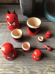 画像12: Red Devil Matryoshka Wooden Figurines (R326) 