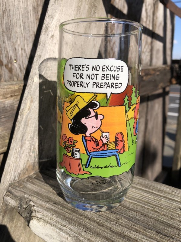 画像1: 80s Vintage McDonald's Camp Snoopy Collection Glass (R346)