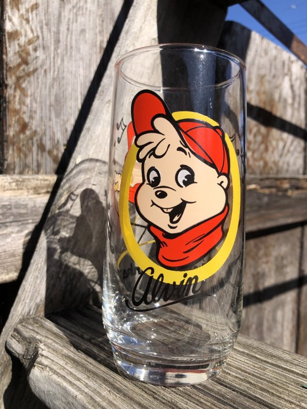 画像1: 80s Vintage Hardee's Alvin & The Chipmunks Glass (R352)