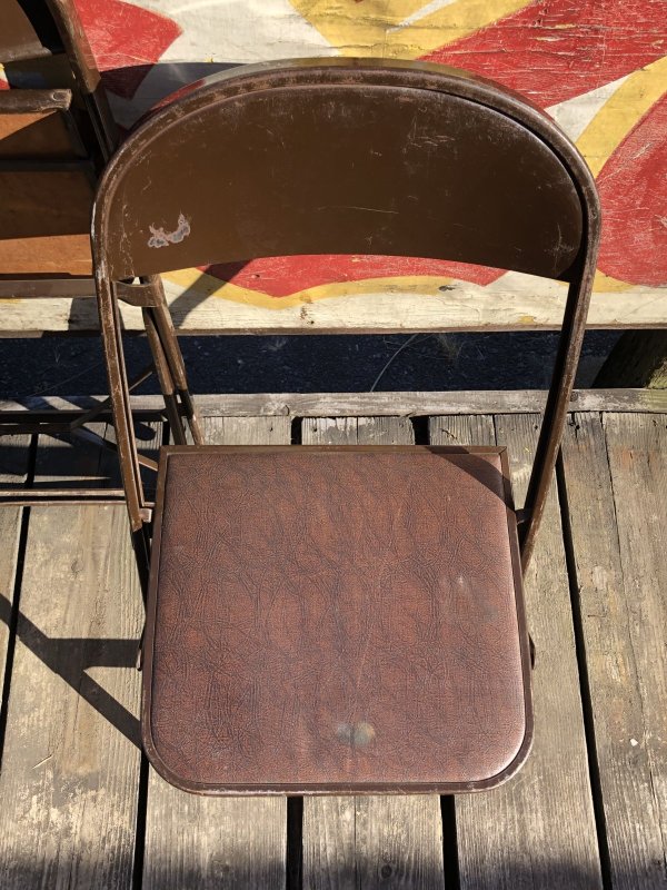 画像2: Vintage USA Metal Folding Chair Packer7 (B385)