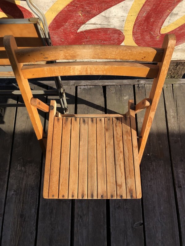 画像2: Vintage USA  Wood Folding Chair (B383)