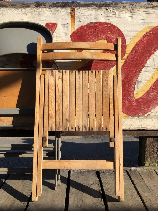 画像1: Vintage USA  Wood Folding Chair (B383)