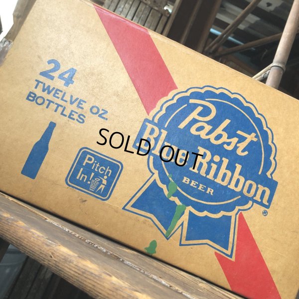 画像5: Vintage Pabst Blue Ribbon Beer 24 Bottle Box (R392)