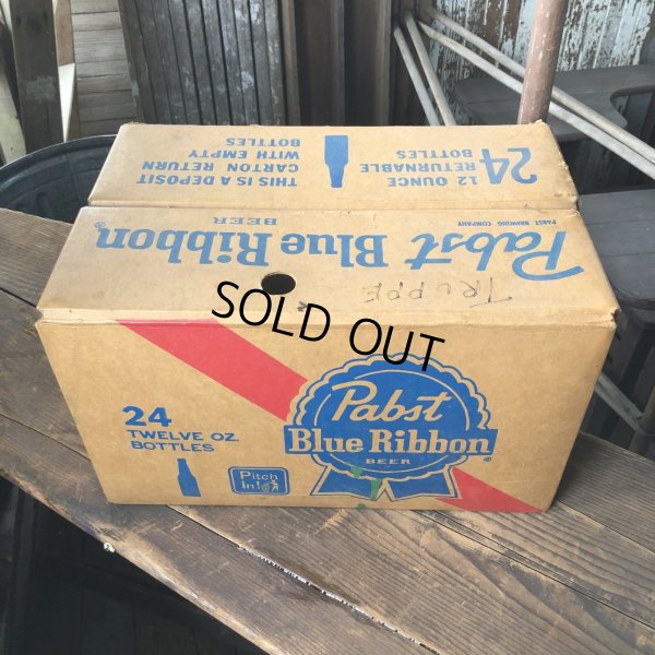 画像4: Vintage Pabst Blue Ribbon Beer 24 Bottle Box (R392)