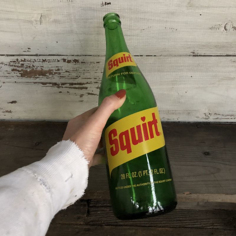 70s Vintage Squirt Soda Green Glass Bottle 28fl Oz T523 2000toys Antique Mall