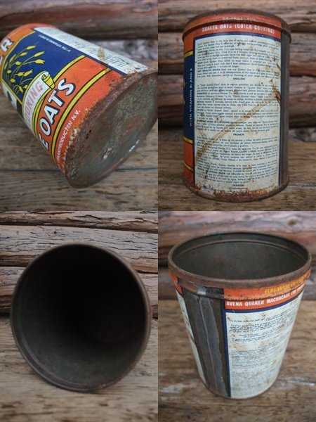 Vintage Quaker Oats Tin Can (NK389)