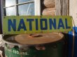 画像1: 30s40s Vintage National Gas Station Porcelain Sign (NK469) (1)