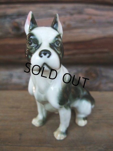 画像1: 60s Vintage Boston Terrier Ceramic Statue (NK-542) (1)