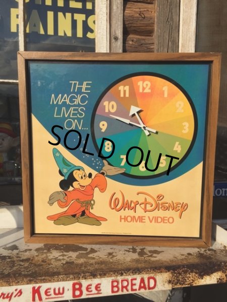 画像1: 80s Disney Home Video Mickey Fantasia Clock (DJ139)  (1)