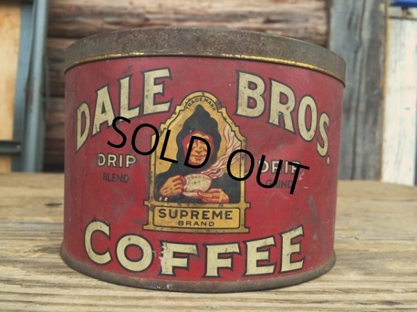 画像1: Vintage DALE BROS Coffee Tin Can #S (DJ250) (1)