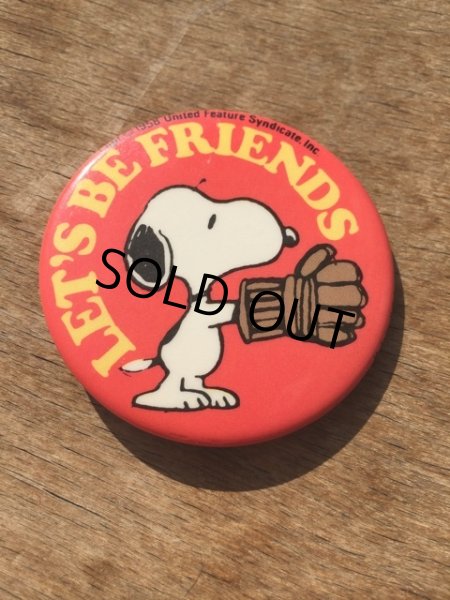 画像1: Vintage Snoopy Badge / Let's Be Friends (DJ304) (1)