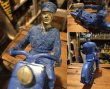 画像3: Vintage AUBURN Rubber Toy Motorcycle Police Bike #A (DJ383) (3)