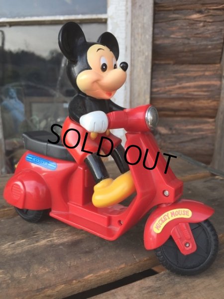 画像1: 80s Vintage Mickey Scooter Wind Up #R (DJ797) (1)