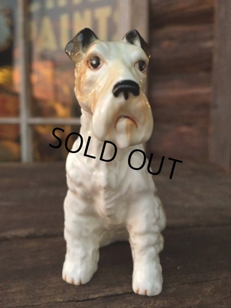 画像1: 60s Vintage Fox Terrier Ceramic Statue (MA338)  (1)