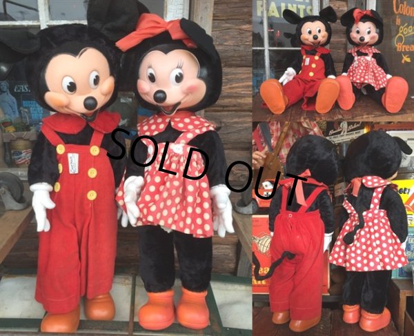 画像1: Vintage Gund Mickey & Minnie Doll Set (MA688) (1)