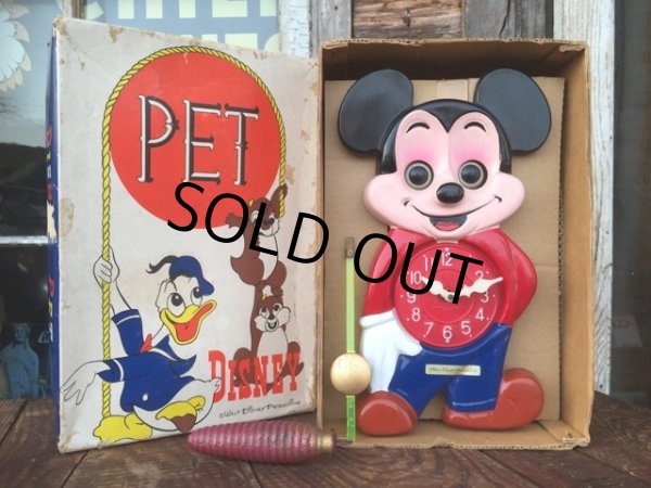 画像1: Vintage MI-KEN Mickey Wall Clock (MA701) (1)