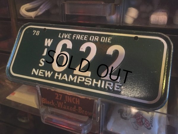 画像1: 70s Vintage Bicycle License Plate WJS622 (MA881) (1)