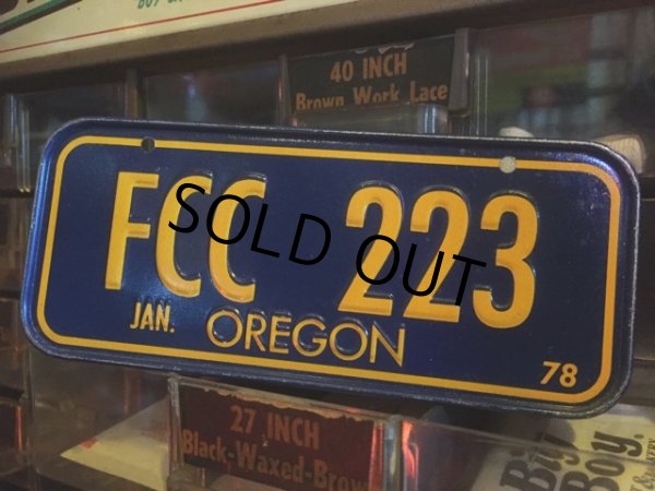 画像1: 70s Vintage Bicycle License Plate FCC 223 (MA879) (1)