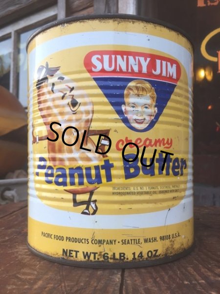 画像1: Vintage Sunny Jim Peanut Butter Can (AL008)  (1)