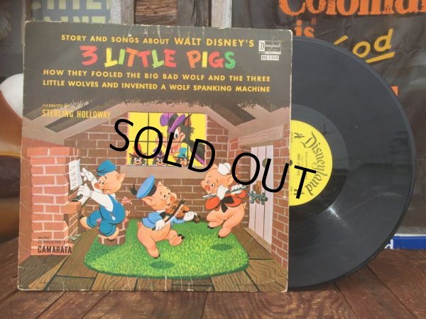 画像1: SALE 60s Vintage LP Disney 3 Little Pigs (AL8957)  (1)