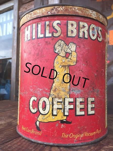 画像1: Vintage Hills Bros Coffee Can L (AL903) (1)