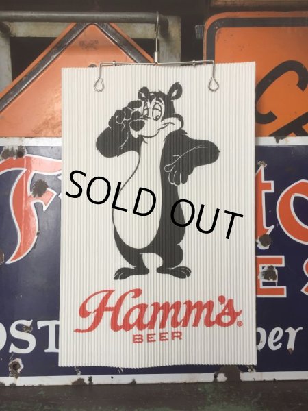 画像1: Vintage Hamm's Bear Poster Sign (AL3389) (1)