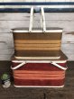 画像11: Vintage Wicker Picnic Basket Brown (J440) (11)