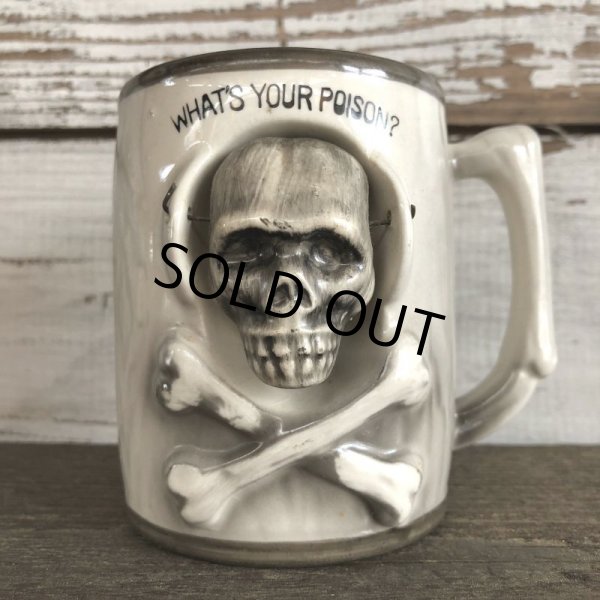 画像1: Vinatge Skull Mug WHAT'S YOUR POISON! (J680) (1)