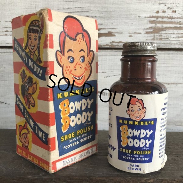 画像1: 50s Vintage Howdy Doody Kunkel's Shoe Polish Dk Brown (J871) (1)