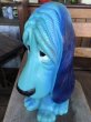 画像9: 70s Vintage NY Vinyl Plastic Dog Bank Basset hound Blue (T320)  (9)