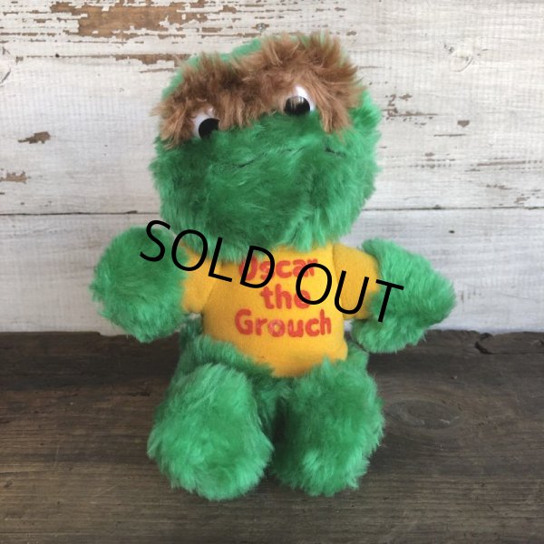 画像1: Vintage Hasbro Sesame Street OSCAR Mini Plush Doll (T405) (1)