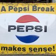 画像10: 60s Vintage Pepsi Cola A Pepsi Break Makes Sense! Embossed Metal Sign (T417) (10)