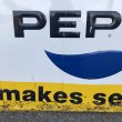 画像5: 60s Vintage Pepsi Cola A Pepsi Break Makes Sense! Embossed Metal Sign (T417) (5)