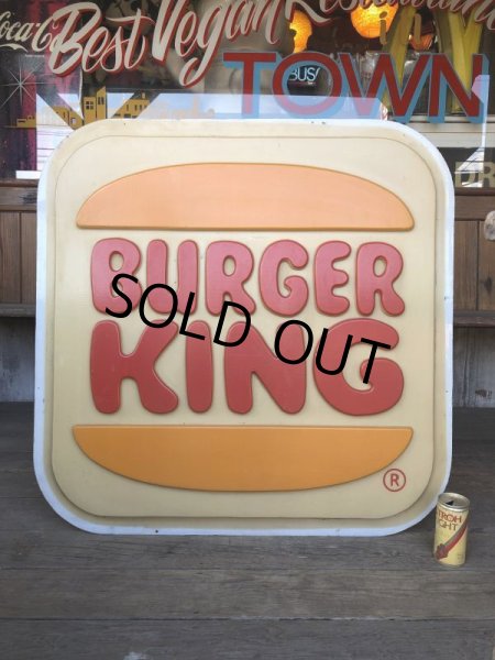 画像1: Vintage Burger King Old Logo Outdoor Sign Original (B697) (1)