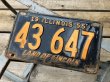 画像1: 50s Vintage American License Number Plate 1955 43 647 (B805)  (1)